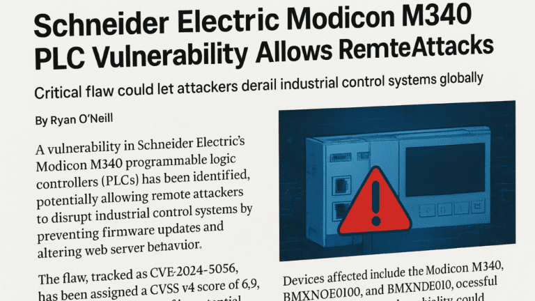 Critical Flaw in Schneider Electric Modicon M340 Puts Industrial Systems at Risk